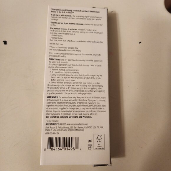 Rodan + Fields Lash Boost Eyelash Enhancing Serum New in Box - Picture 2 of 2